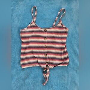 Striped Button-Down Women’s Top